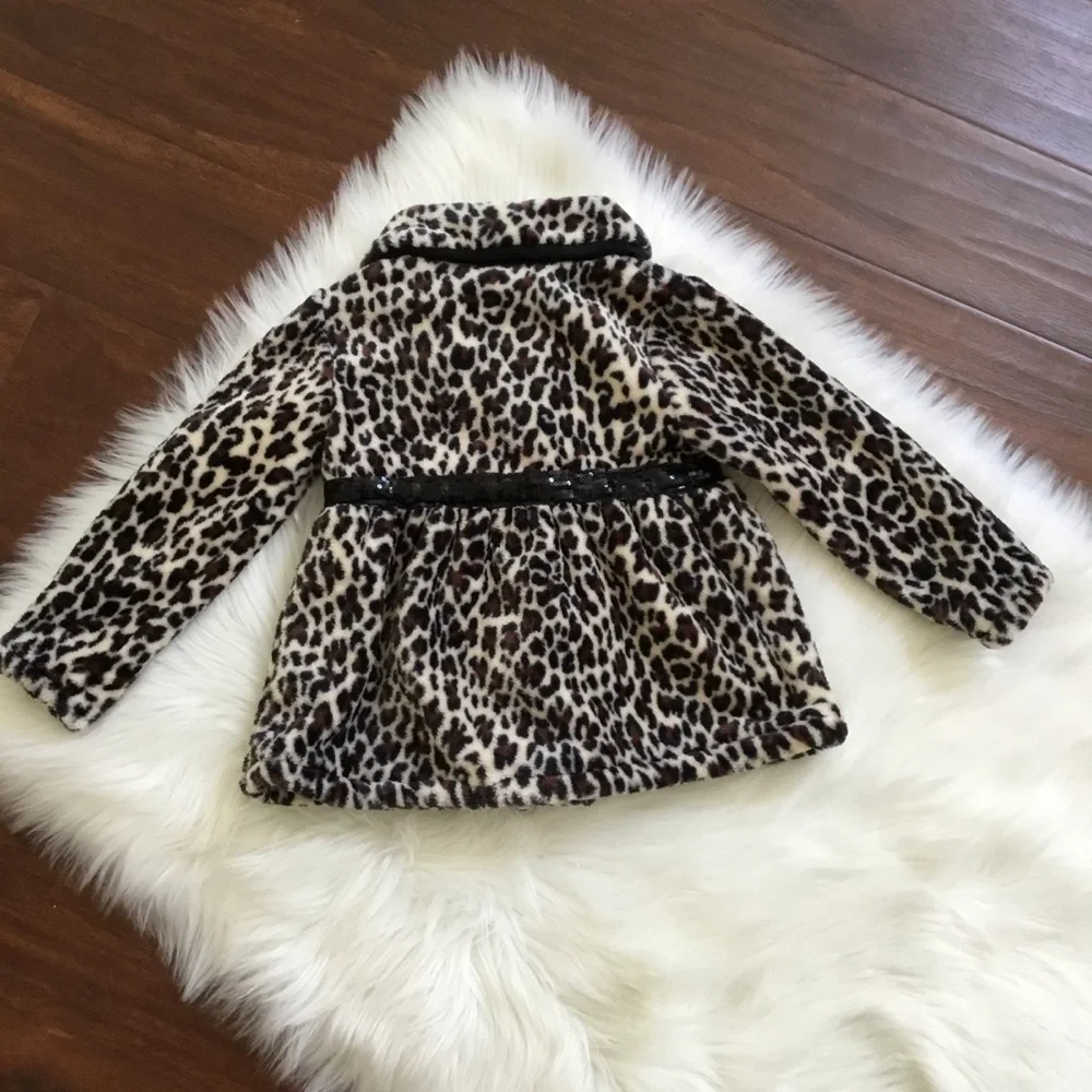 Penelope Mack Leopard Coat Size 4T - Picture 3 of 6